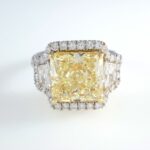 FACNY YELLOW DIA 18KW RING