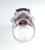 RHODOLITE GARNET & DIA PLAT RING - Image 3