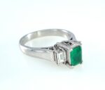 EMERALD & DIA PLAT RING - Image 2