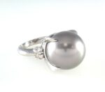 BLACK PEARL & DIA PLAT RING - Image 2