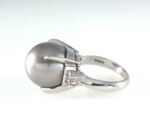 BLACK PEARL & DIA PLAT RING - Image 4