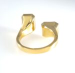 AGL EMERALD & DIA 18KY RING - Image 4