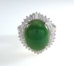 JADE & DIA PLAT RING