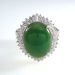 JADE & DIA PLAT RING