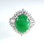 JADE & DIA PLAT RING