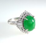 JADE & DIA PLAT RING - Image 2