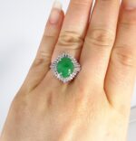 JADE & DIA PLAT RING - Image 5