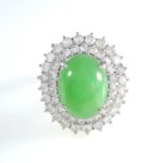 JADE & DIA PLAT RING