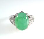 JADE & DIA PLAT RING