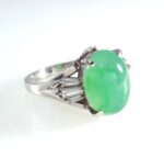 JADE & DIA PLAT RING - Image 2