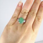 JADE & DIA PLAT RING - Image 5