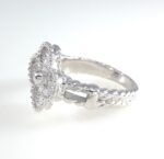 VANCLEEF&ARPELS 18KW DIA ALHAMBRA RING - Image 4