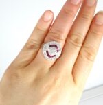 DIA & RUBY PLAT RING - Image 5