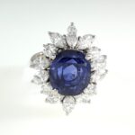 GIA SAPPHIRE & DIA PLAT RING