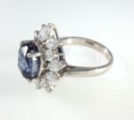 GIA SAPPHIRE & DIA PLAT RING - Image 3