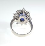 GIA SAPPHIRE & DIA PLAT RING - Image 4
