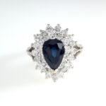 SAPPHIRE & DIA 18KW RING