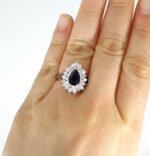 SAPPHIRE & DIA 18KW RING - Image 5