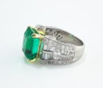 EMERALD & DIA PLAT RING - Image 3