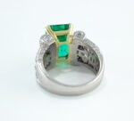 EMERALD & DIA PLAT RING - Image 4