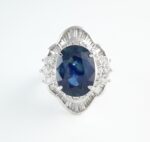 SAPPHIRE & DIA PLAT RING
