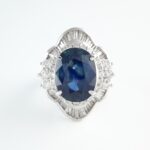 SAPPHIRE & DIA PLAT RING