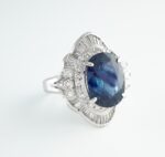 SAPPHIRE & DIA PLAT RING - Image 2
