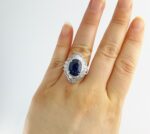 SAPPHIRE & DIA PLAT RING - Image 5