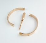 CARTIER LOVE 18KR 4DIA BRACELET SIZE 17 - Image 2