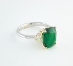 EMERALD & DIA 14KW RING - Image 2