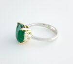 EMERALD & DIA 14KW RING - Image 4