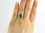 EMERALD & DIA 14KW RING - Image 5
