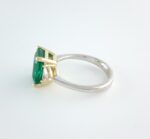 EMERALD & DIA 14KW RING - Image 4