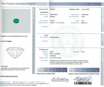 EMERALD & DIAMOND 3-STONE RING - Image 2