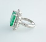 GIA EMERALD & DIA PLAT RING - Image 5