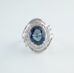 SAPPHIRE & DIA PLAT RING