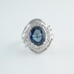 SAPPHIRE & DIA PLAT RING