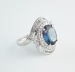 SAPPHIRE & DIA PLAT RING - Image 2