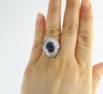 SAPPHIRE & DIA PLAT RING - Image 5