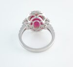 RUBY & DIA 14KW HALO RING - Image 3