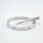 CARTIER LOVE 18KW 4DIA BRACELET SIZE 16