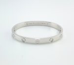 CARTIER LOVE 18KW 4DIA BRACELET SIZE 16 - Image 4