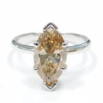 GIA FANCY BROWN MQ DIA 14KW RING