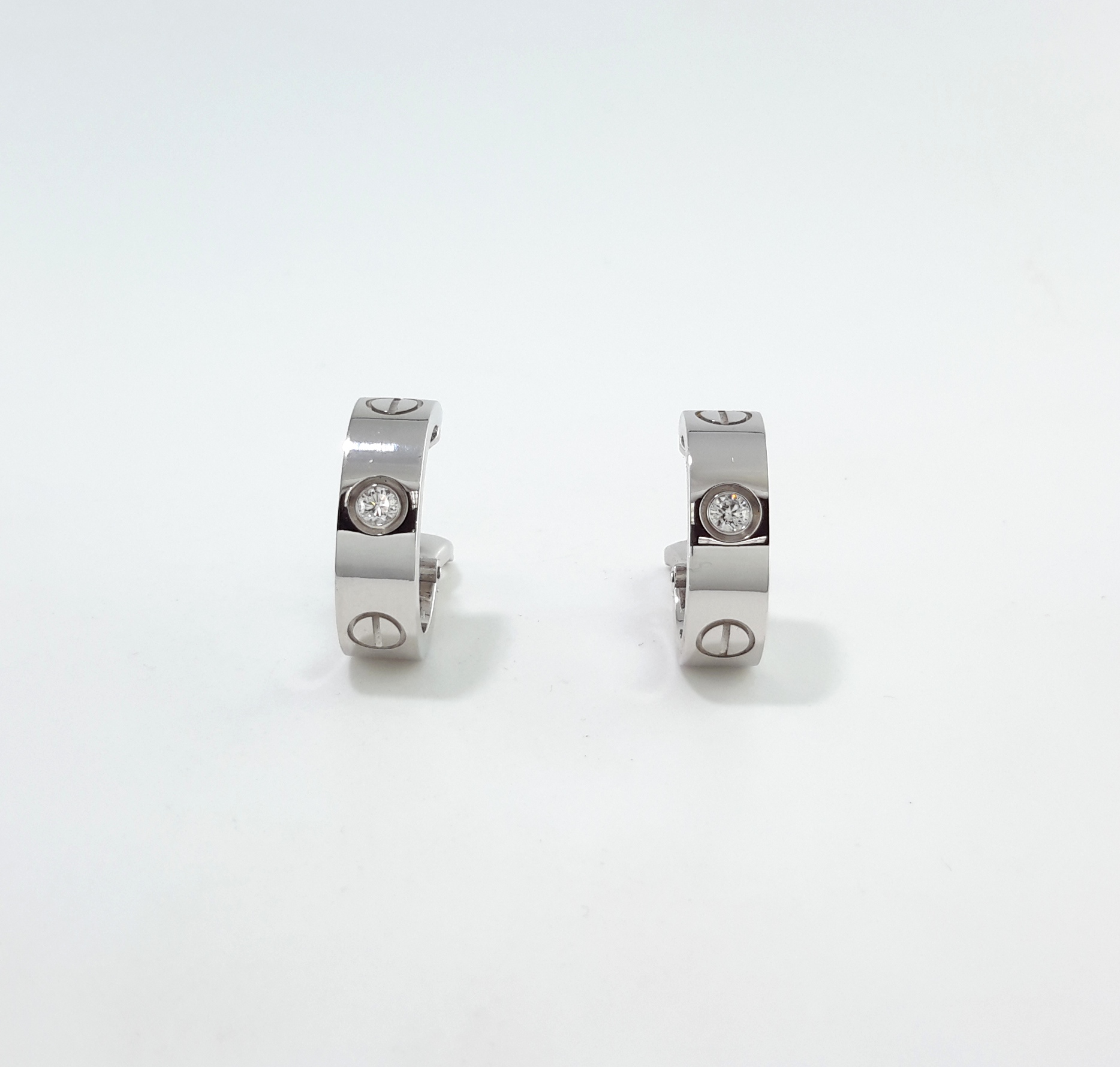 CARTIER LOVE DIA 18KW EARRINGS CARTIER LOVE DIA 18KW EARRINGS - Image 1