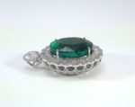 EMERALD & DIA 18KW PENDENT - Image 4