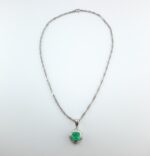 EMERALD & DIA PLAT CHAIN NECKLACE - Image 3