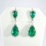 8.92CT EMERALD & DIA EARRINGS