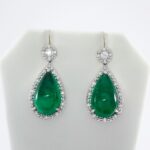17.41CT EMERALD & DIA EARRINGS