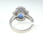 GIA SAPPHIRE & DIA PLAT RING - Image 4