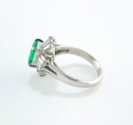 EMERALD & DIA PLAT RING - Image 3